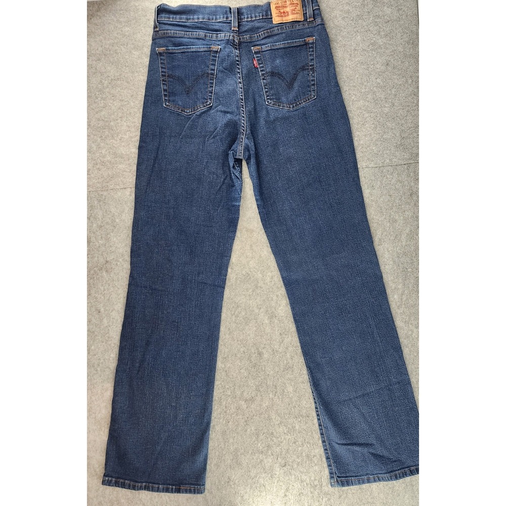 Levi's 512 Perfectly Slimming Bootcut Jeans Dark Wash Womens 12M - Picture 5 of 6